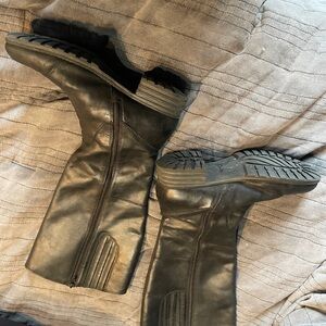 Clarks black leather Heeled Boots